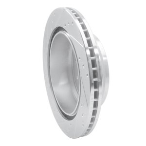 Nissan NV2500 Brake Rotor (1) - Rear Right - R1 Concepts - Drilled & Slotted - Silver - `12-`21